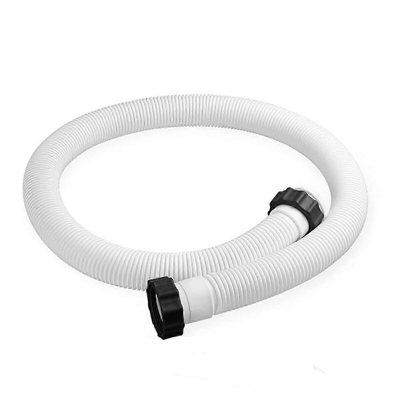 Stretchable Corrugated Structure Pool Hose with Clamps Easy Installation Pool Filter Pump Replacement Hose for Intex Adapter Durable Flexible