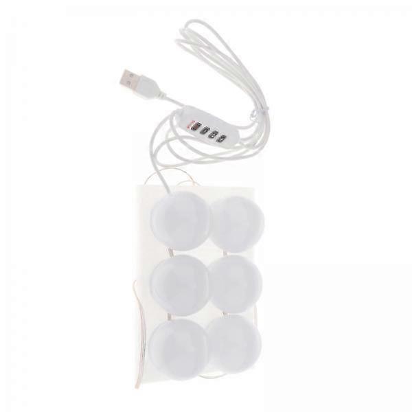 USB Vanity Style LED Dimmable Mirror Strip Lights Bulbs Kit Lamp Makeup