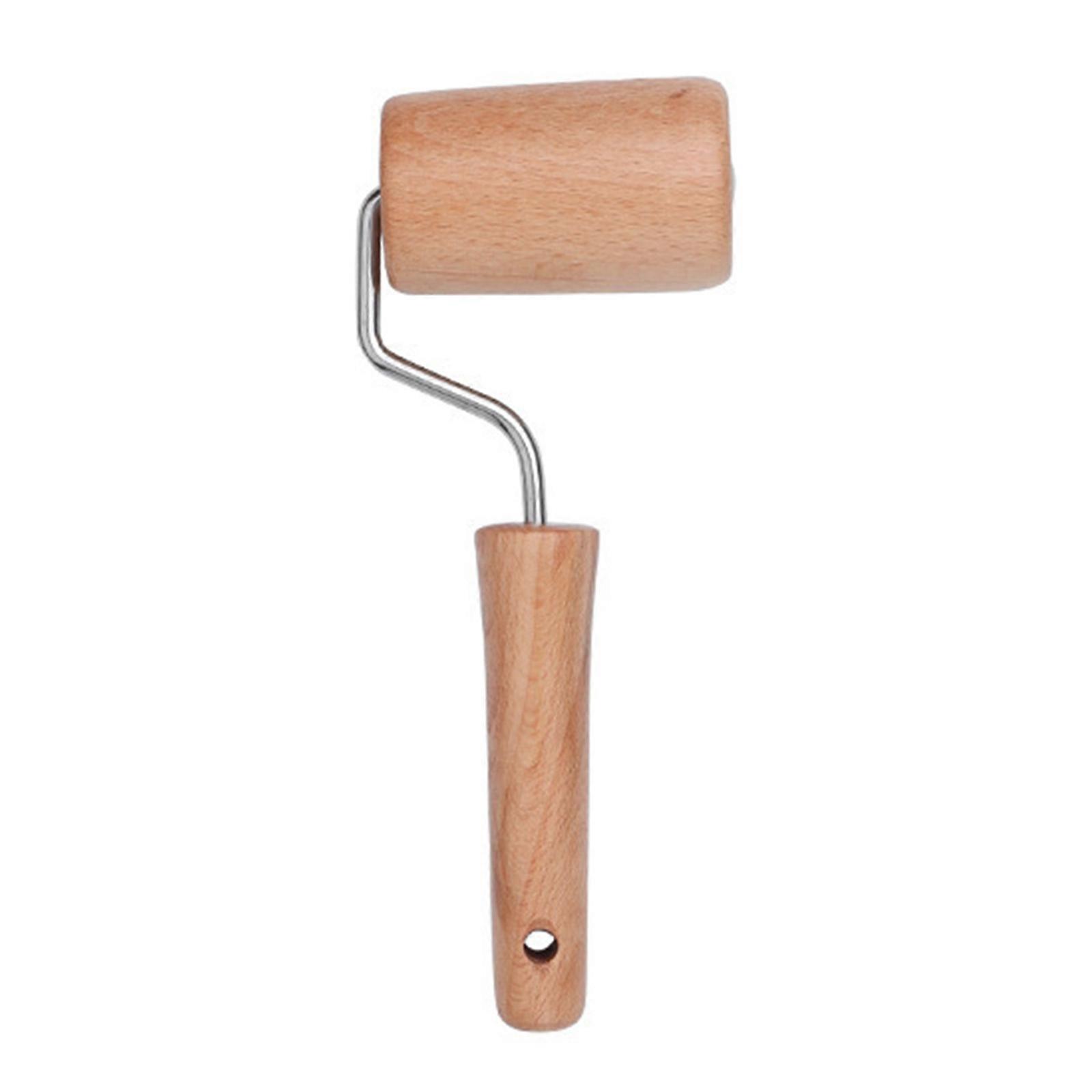 Natural Beechwood Dough Roller Ergonomic Handle Rolling Pin Multi Purpose Pastry Tortillas Pizzas Cookie Baking Tool