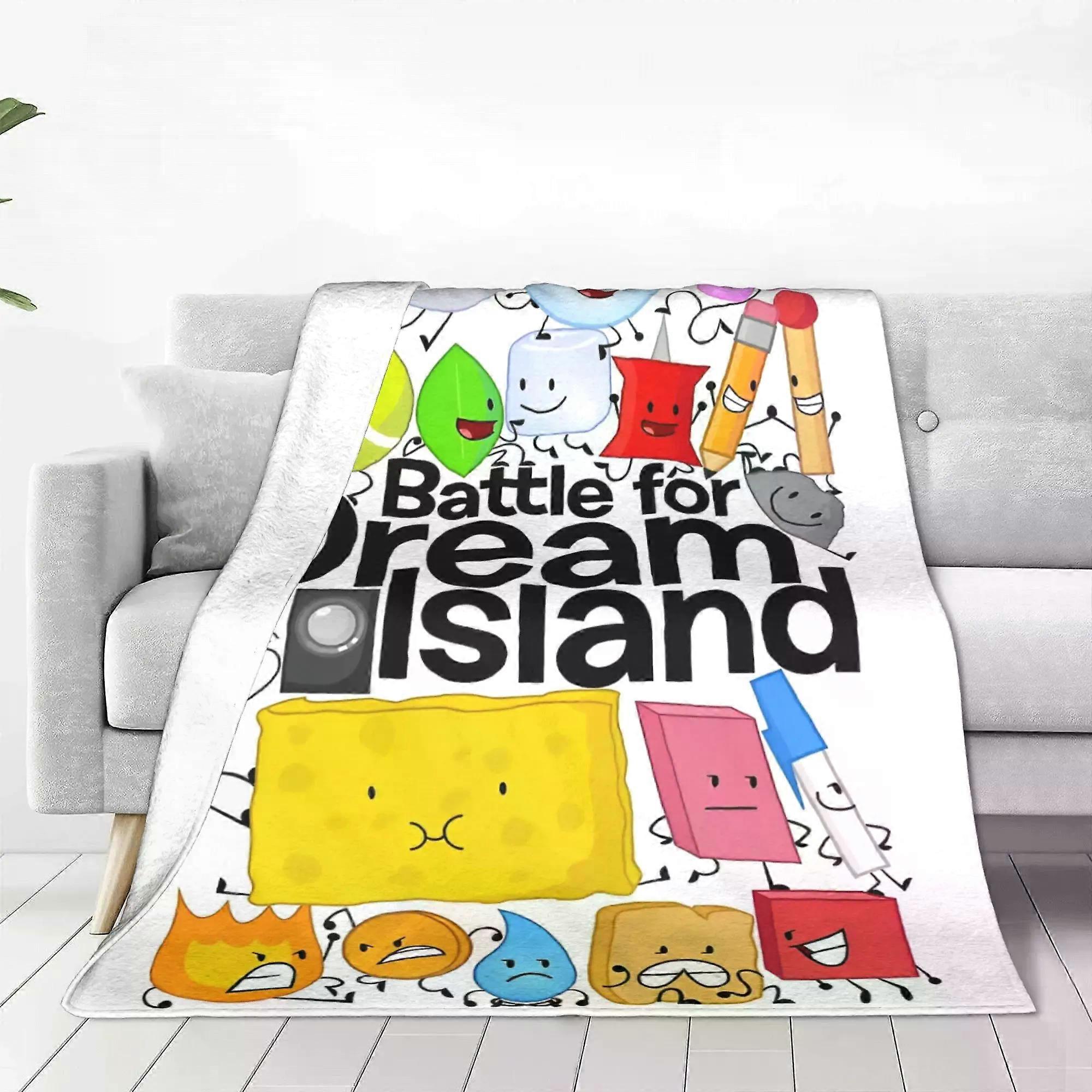 ss664 BFDI Inanimate Insanity All Characters Blanket Cover Velvet Battle for Dream Island Soft Throw Blanket for Car Sofa Couch Quilt
