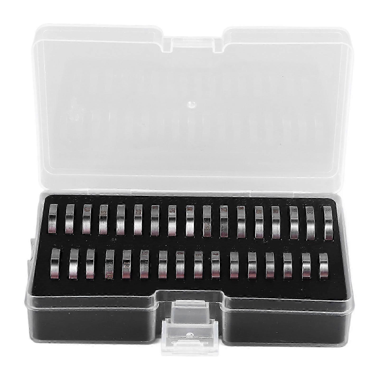 Portable Stainless Steel Ring Sizer Gauge Tool Kit with Storage Box