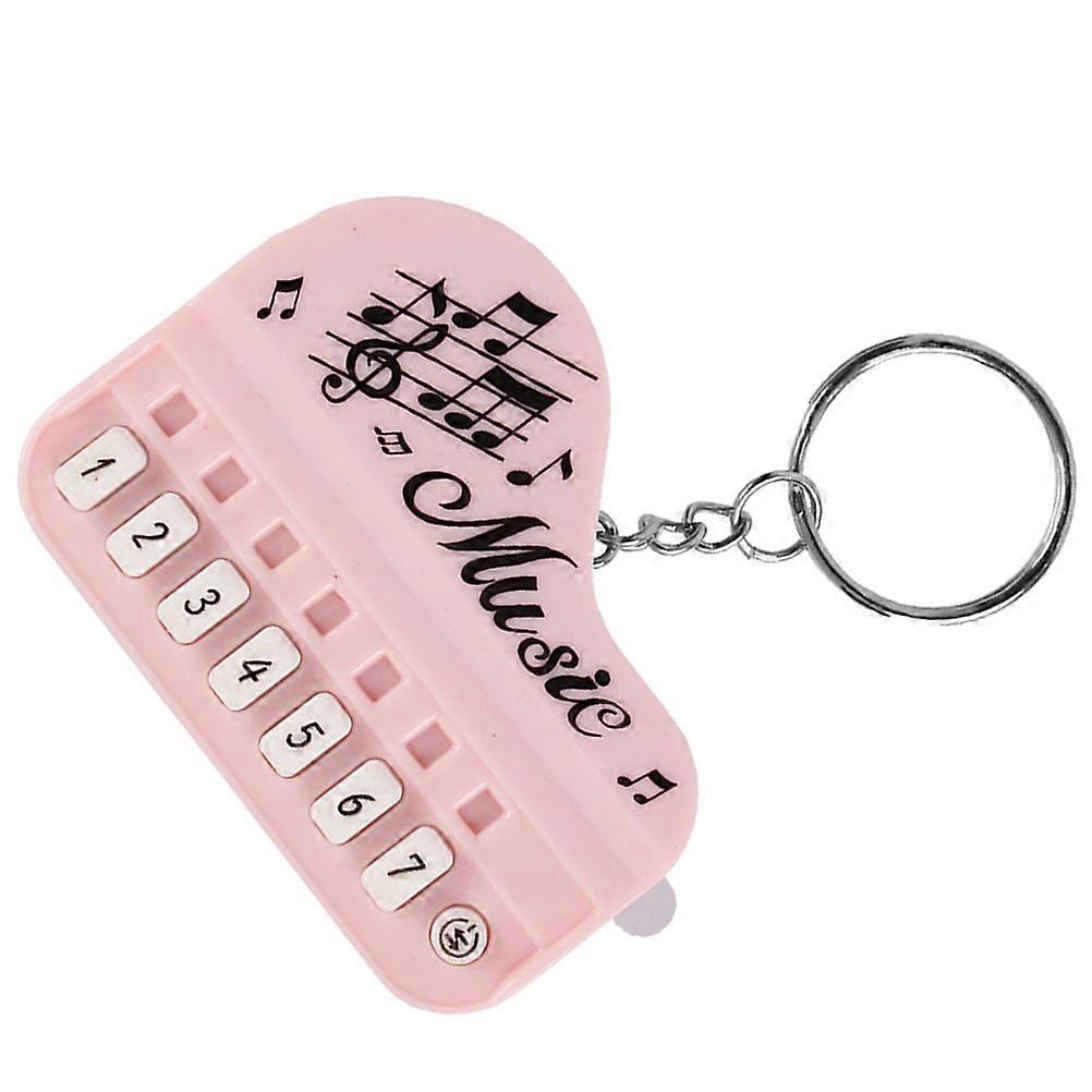 Piano Keychain Pink Plastic Adorable Keychain for Xmas with Durable Texture and Comfortable Grip