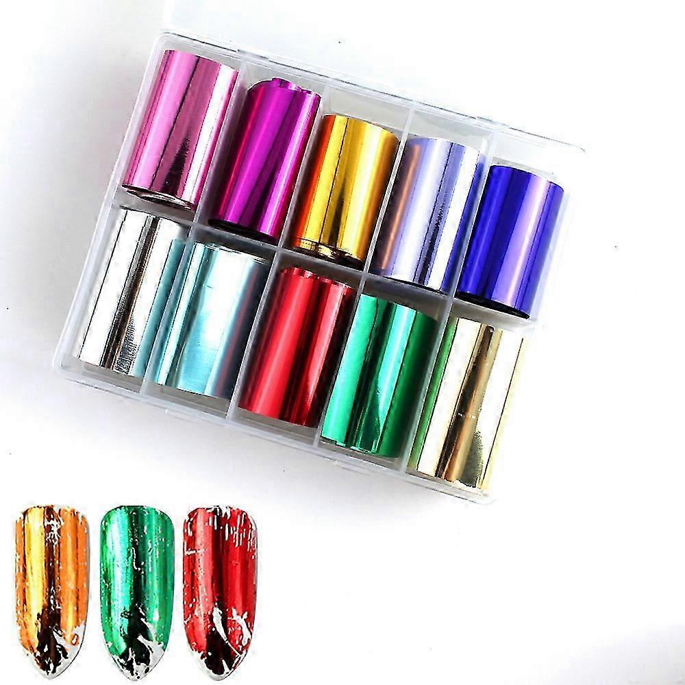 Fluorescent Starry Sky Nail Paper, Colorful Gradient Candy Transfer - STE15