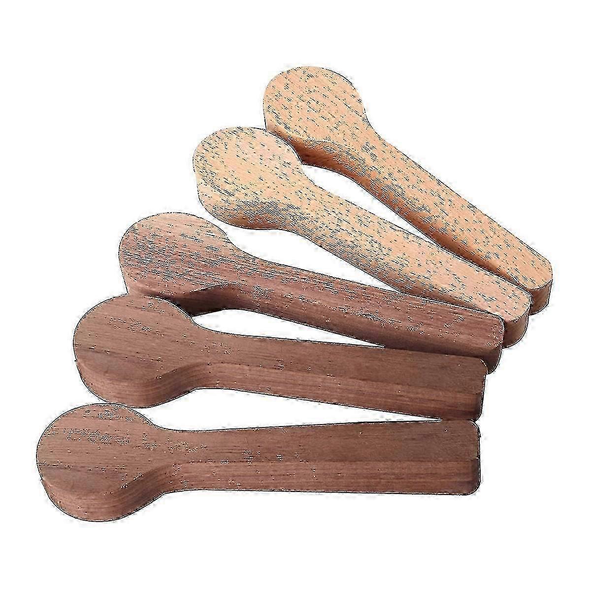 5 stk træskærerske emner - bøg & valnød ufærdig snittesæt