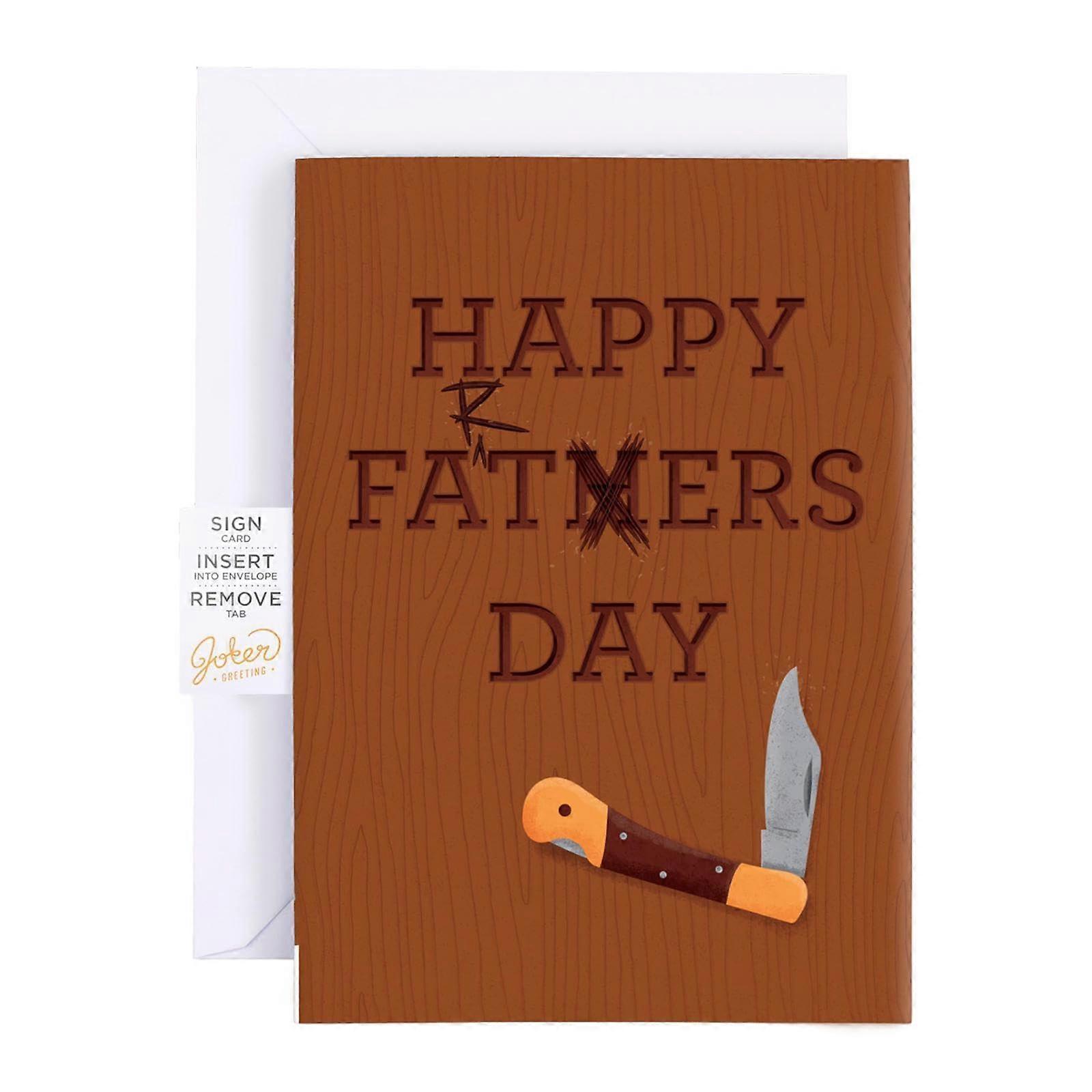 Funny Father's Day Card from Daughter and Son for Stepfather and Grandfather, Unique Greeting Card for Special Occasions