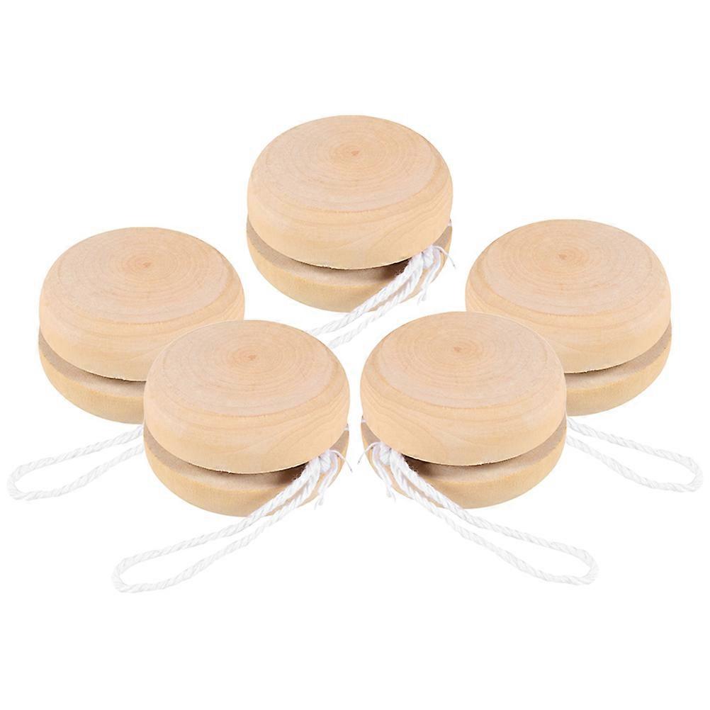 5pcs Unfinished Wooden Craft Balls for DIY Graffiti, Unpainted Wood Drawing, Safe & Durable Playthings for Creative Fun