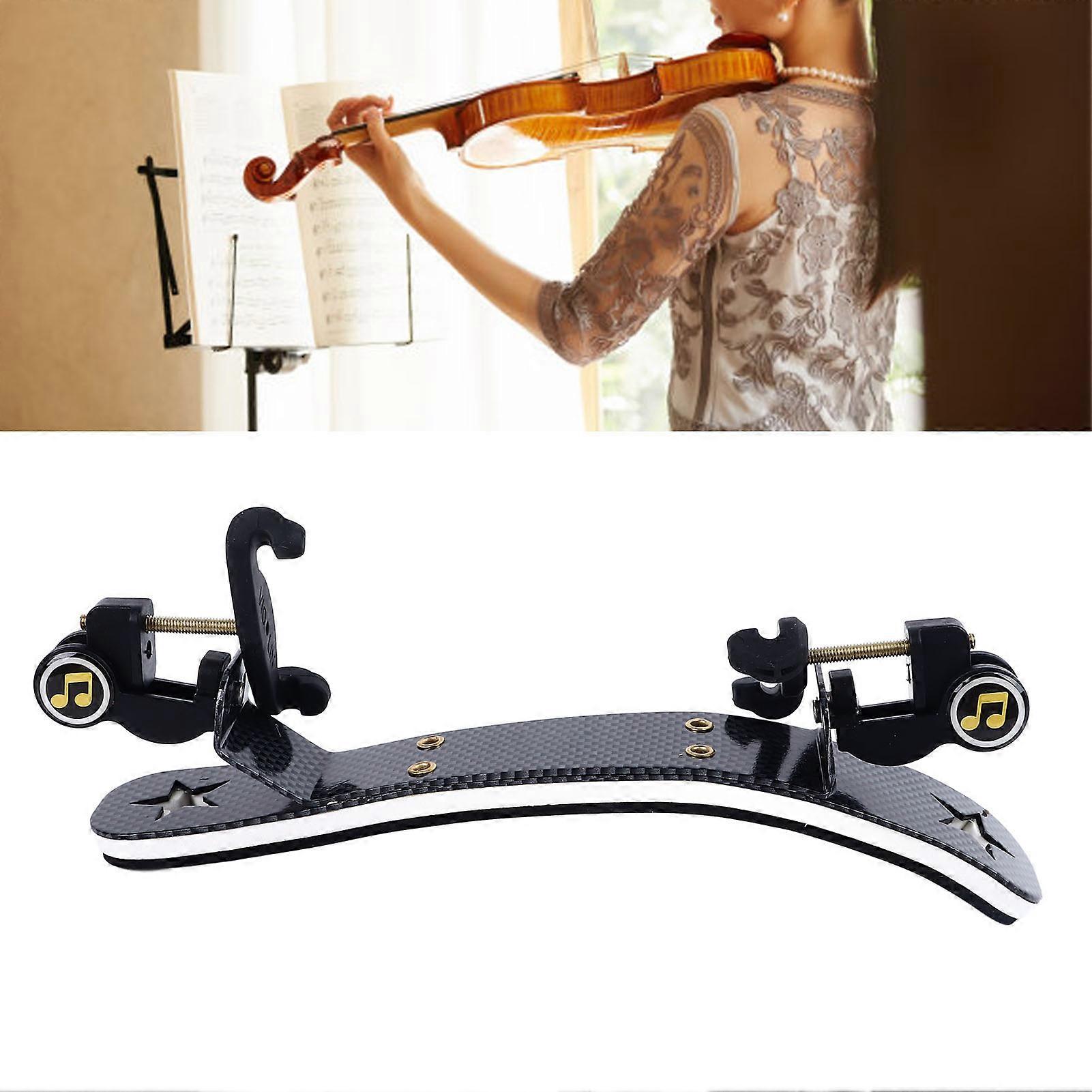 Violin Shoulder Rest 3/4 to 4/4 Adjustable Universal Shoulder Rest for Practice Performance Carbon Fiber Style 