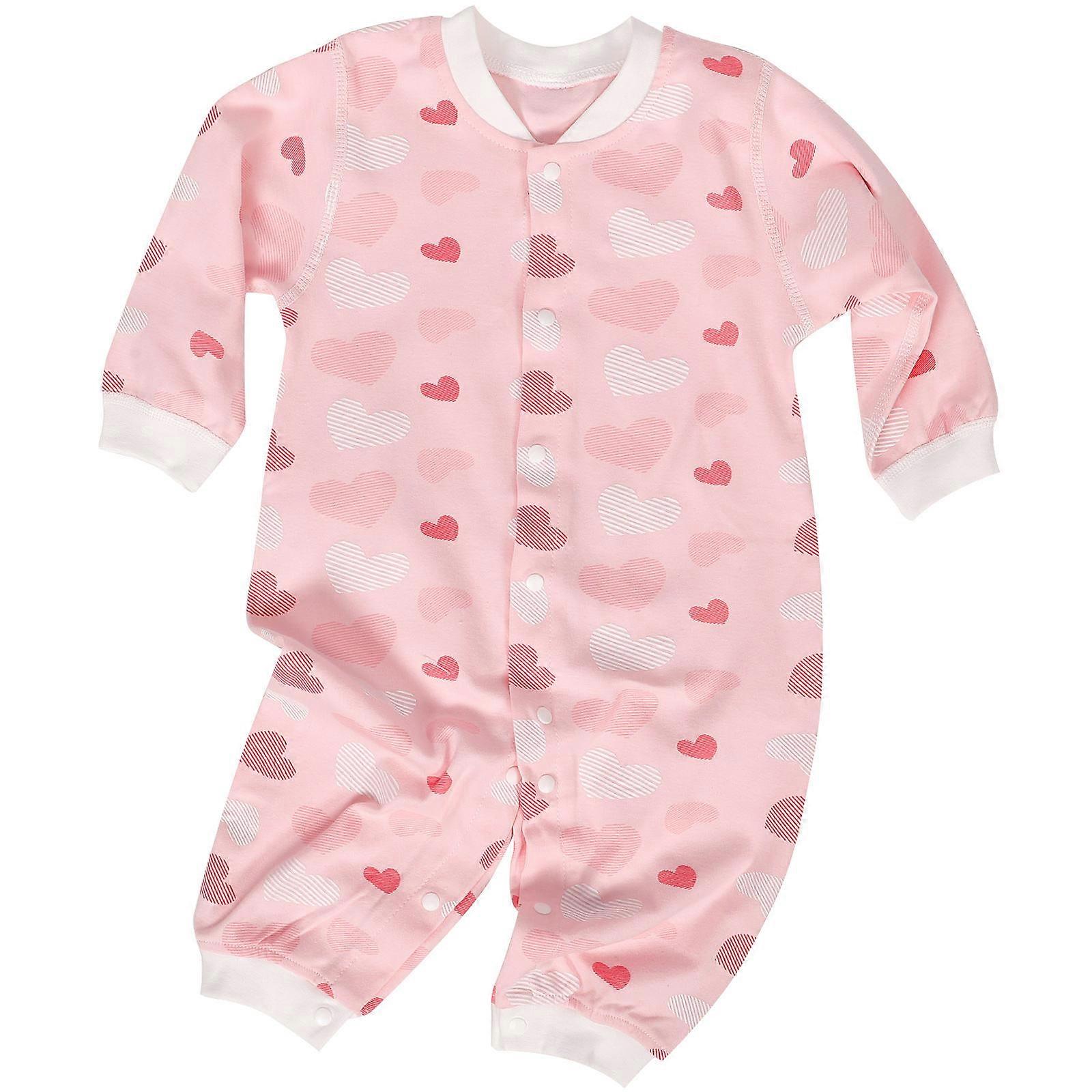 Soft Cotton Long Sleeve Romper for Girls – Breathable Bodysuit for Spring and Autumn, Comfortable Sleepwear and Playwear with Decorative Design