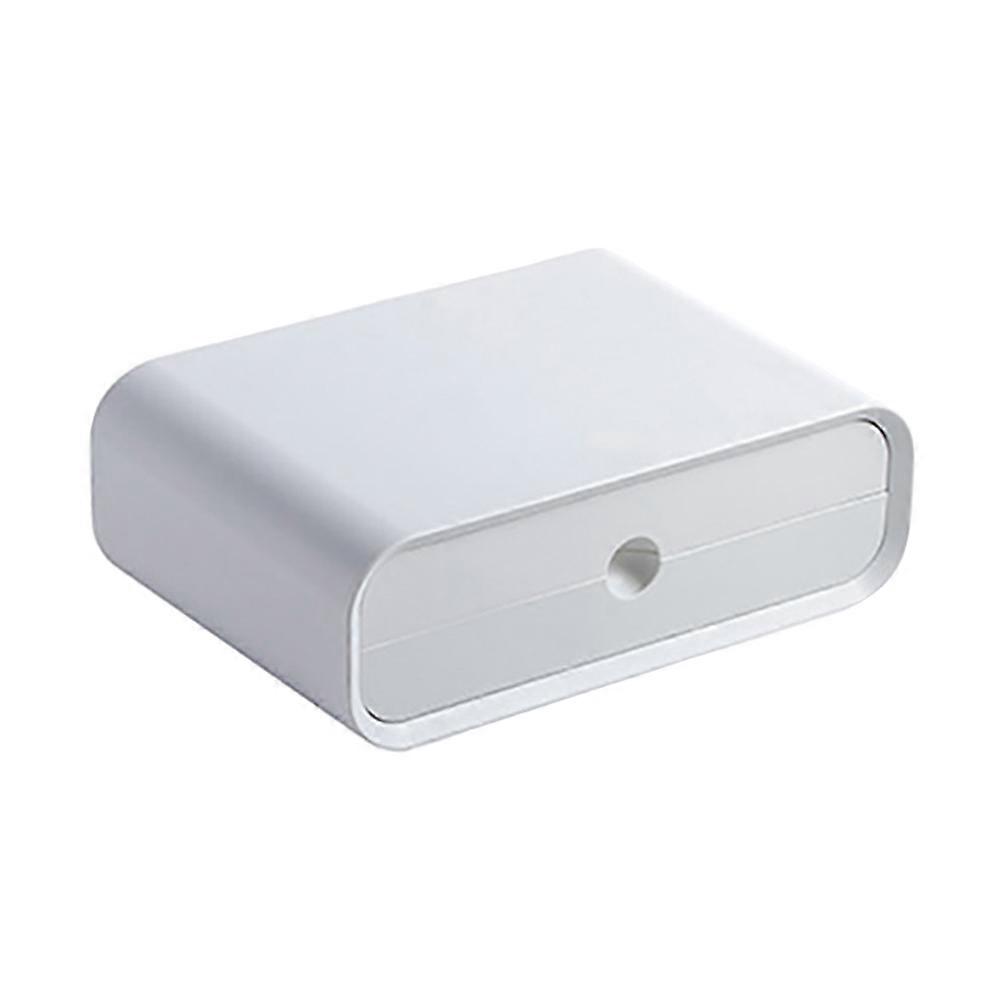 Computer Monitor Holder Desktop Storage Racks Cable Management White 31.5x22x10cm 1Pcs
