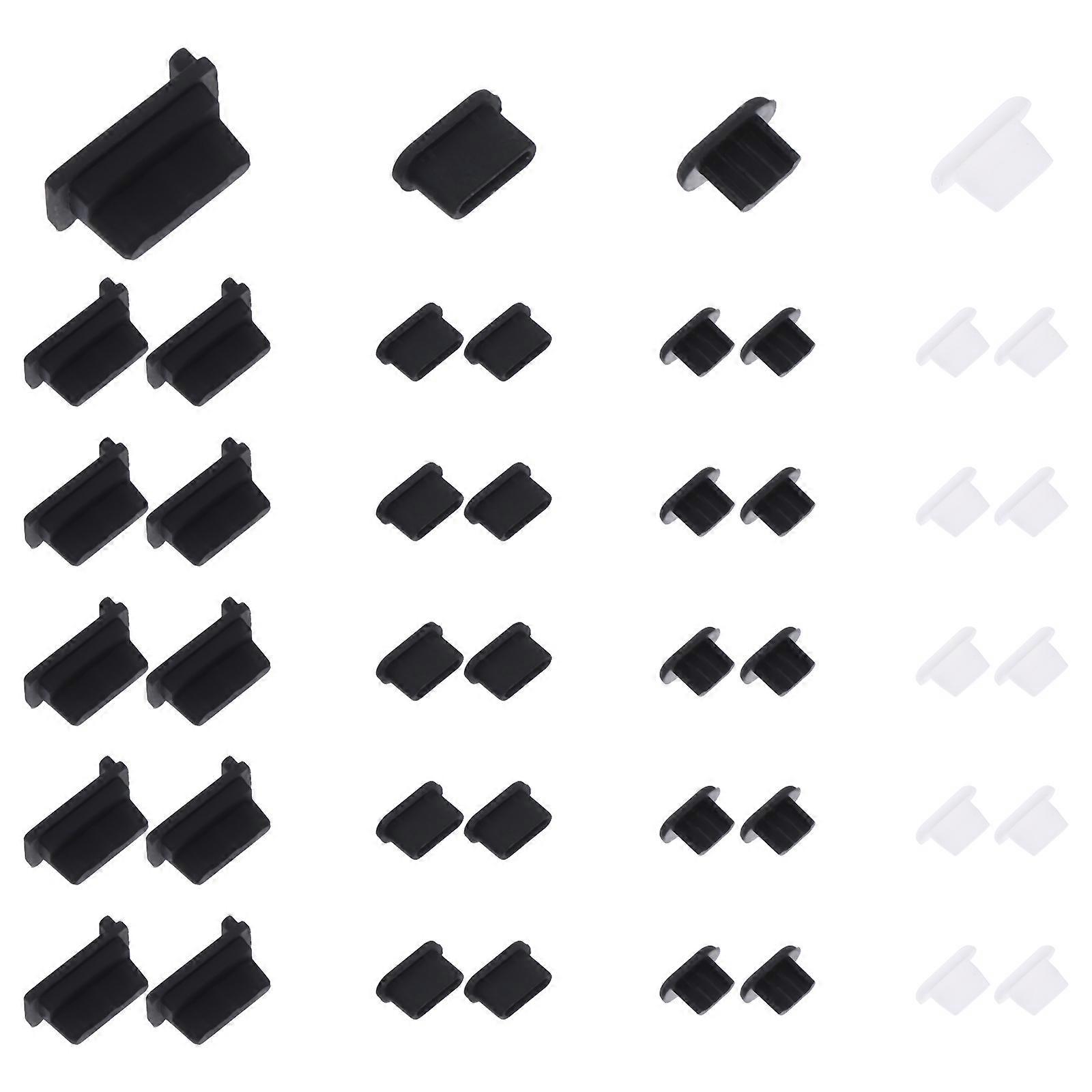 40PCS USB Dust Plugs, Silicone Port Protector Caps for Charging Ports, Easy Install, Dust & Water Resistant, Compatible with USB Type C