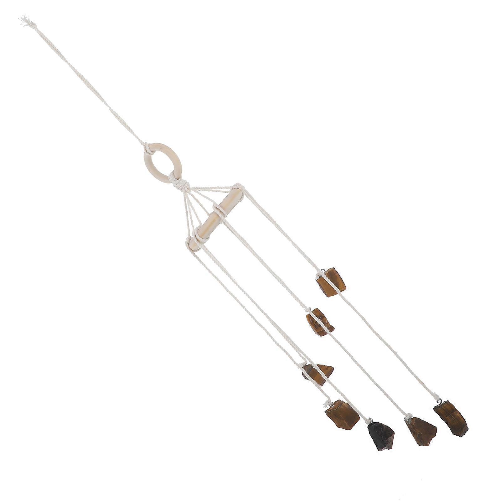 Chakra Crystal Wind Chime Unique Design Balcony Trees 50CM Long Hanging Stone 1Pack