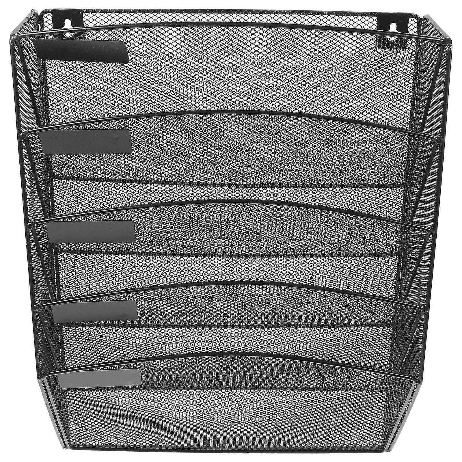 Wall-Mounted Document Holder Multi-Use File Rack Office Storage Books Magazines 1Set
