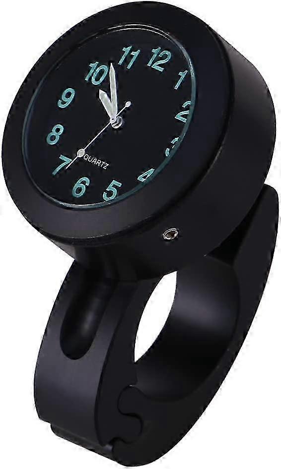 Waterproof Handlebar Clock for Street Bikes - Universal Fit for 7/8" & 1" Bars, Black