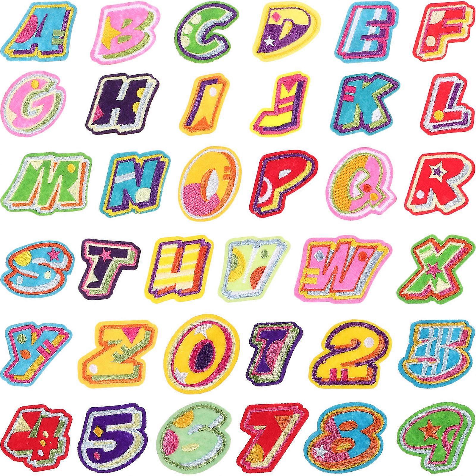 Embroidered Patches Iron On Clothing Accessory With Letters For Diy Projects Assorted Color 1Set