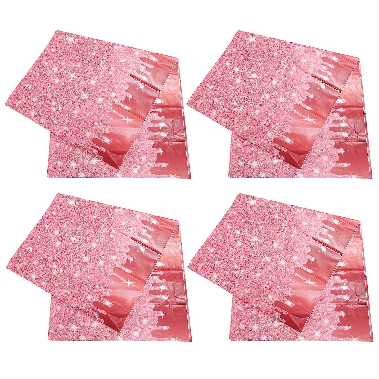 Decorative Tablecloth Rectangular Tablecloth Restaurant Decorations Waterproof 4Pcs