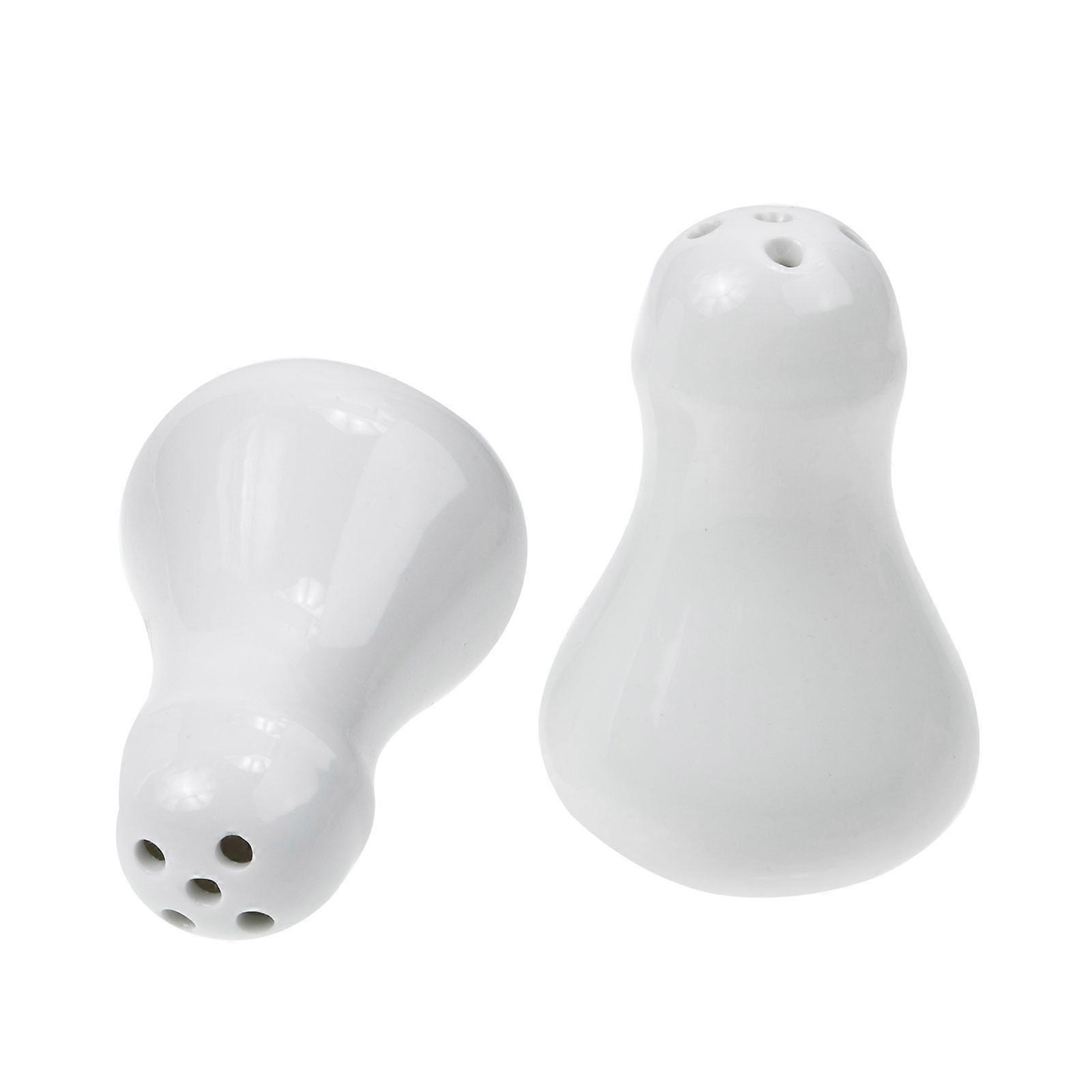 Countertop Salt Containers Condiment Storage White Dining Table 2Pcs
