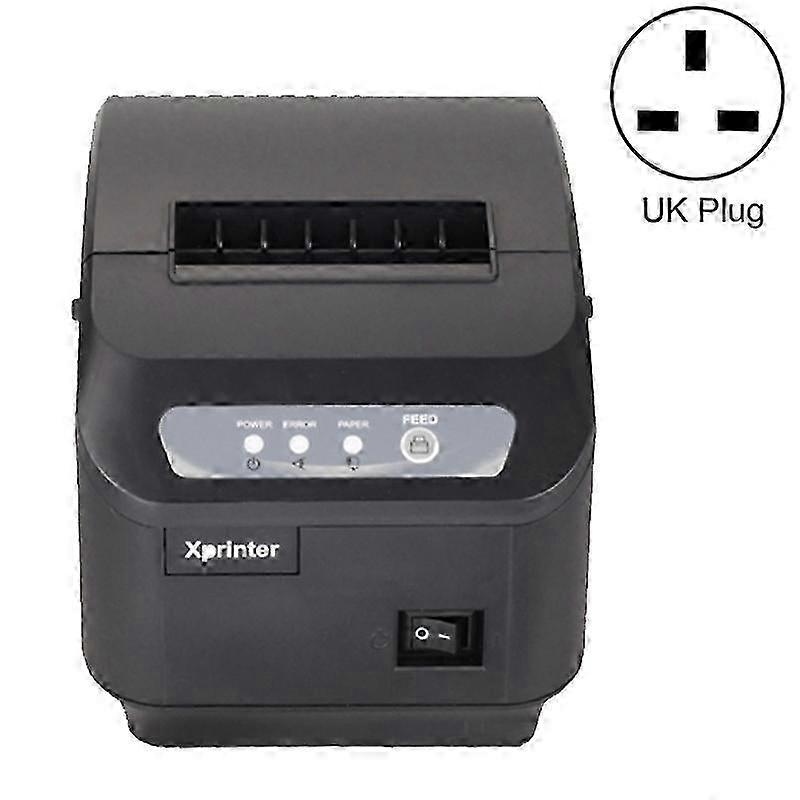 (Uk Plug) Xprinter Xp-q200ii Thermal Small Receipt Printer Catering And Kitchen Receipt Printer 80mm Cutter, Interface Type:lan Interface(uk Plug)