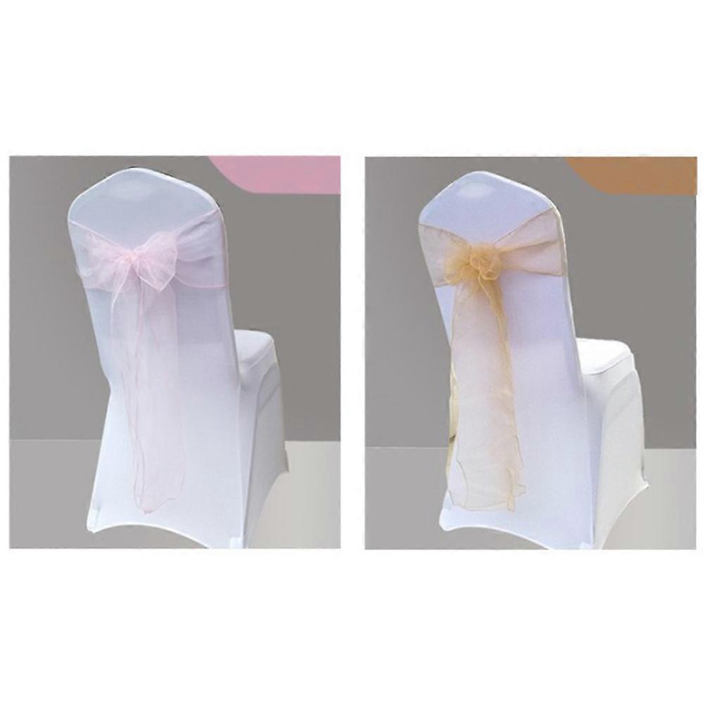 Chair Ties For Seat Bowknot Designed Polyester For Wedding Banquet Party 10Pcs