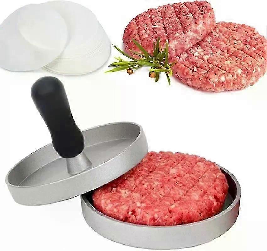 Hamburger Press Patty Maker Burger Press Burger Smasher Mold with 100 Wax Patty Paper Sausage Patties Patty Burger Maker