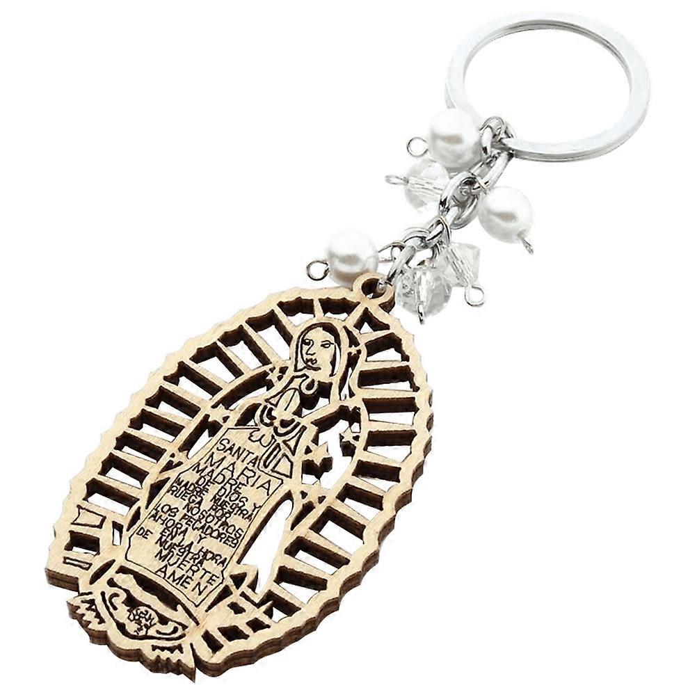 Guadalupe Baptism Keychain Religious Party Favor Lightweight Key Ring for Christening Shower Ceremony Gift