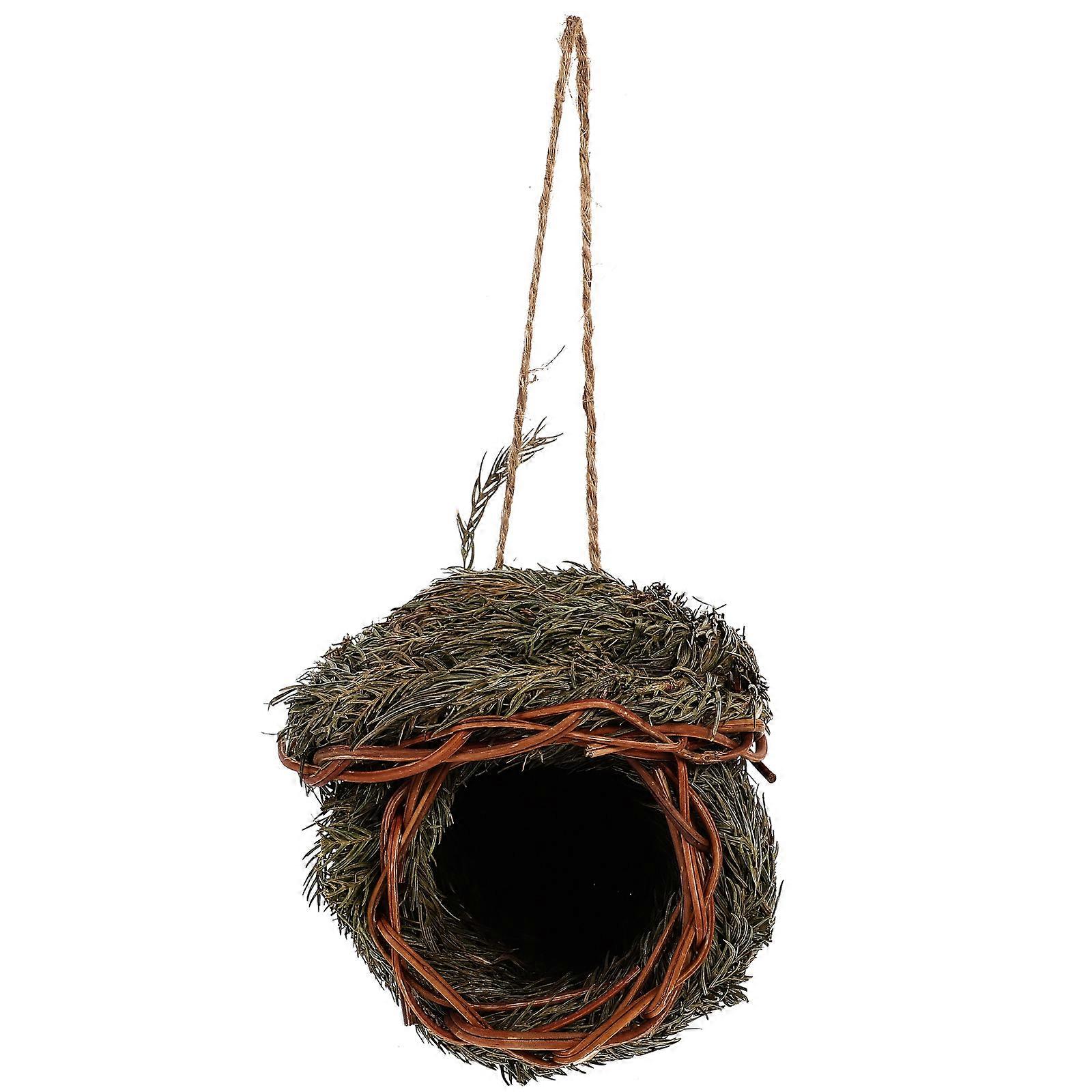 Unique Handwoven Birdhouse With Predator Protection Function For Birds In Light Brown Color Suitable For Garden Decorators 1Set