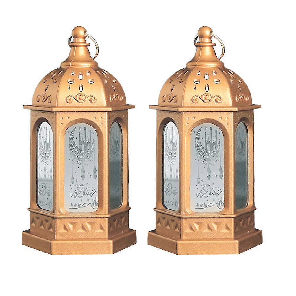 Decorative Lanterns Middle Eastern Arab Style Led Lantern For Daily Life Use Material 2Pack