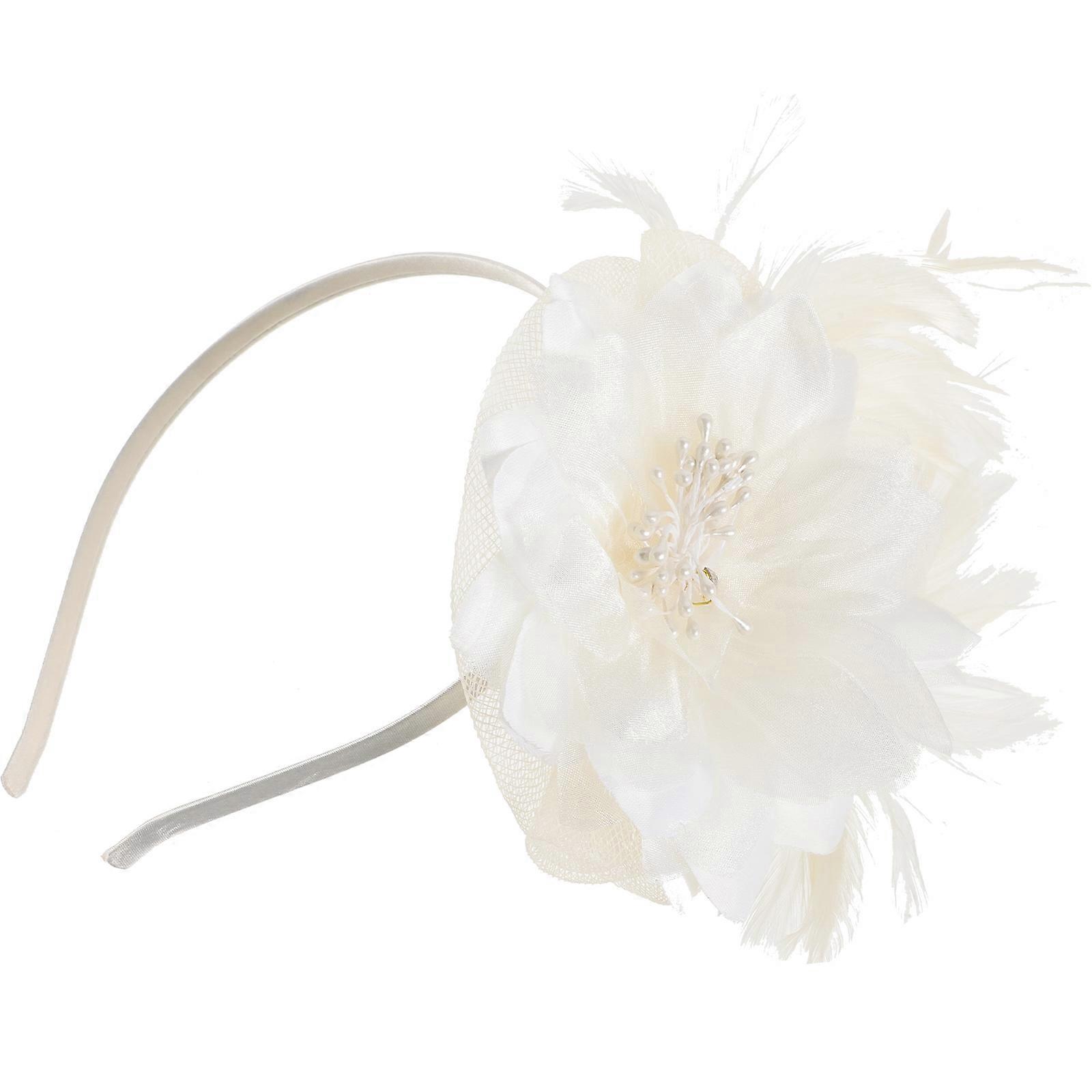 a polished product description based on your input:
**Elegant Flower Fascinator Headband with Mesh Design and Floral Decor – Perfect for Tea