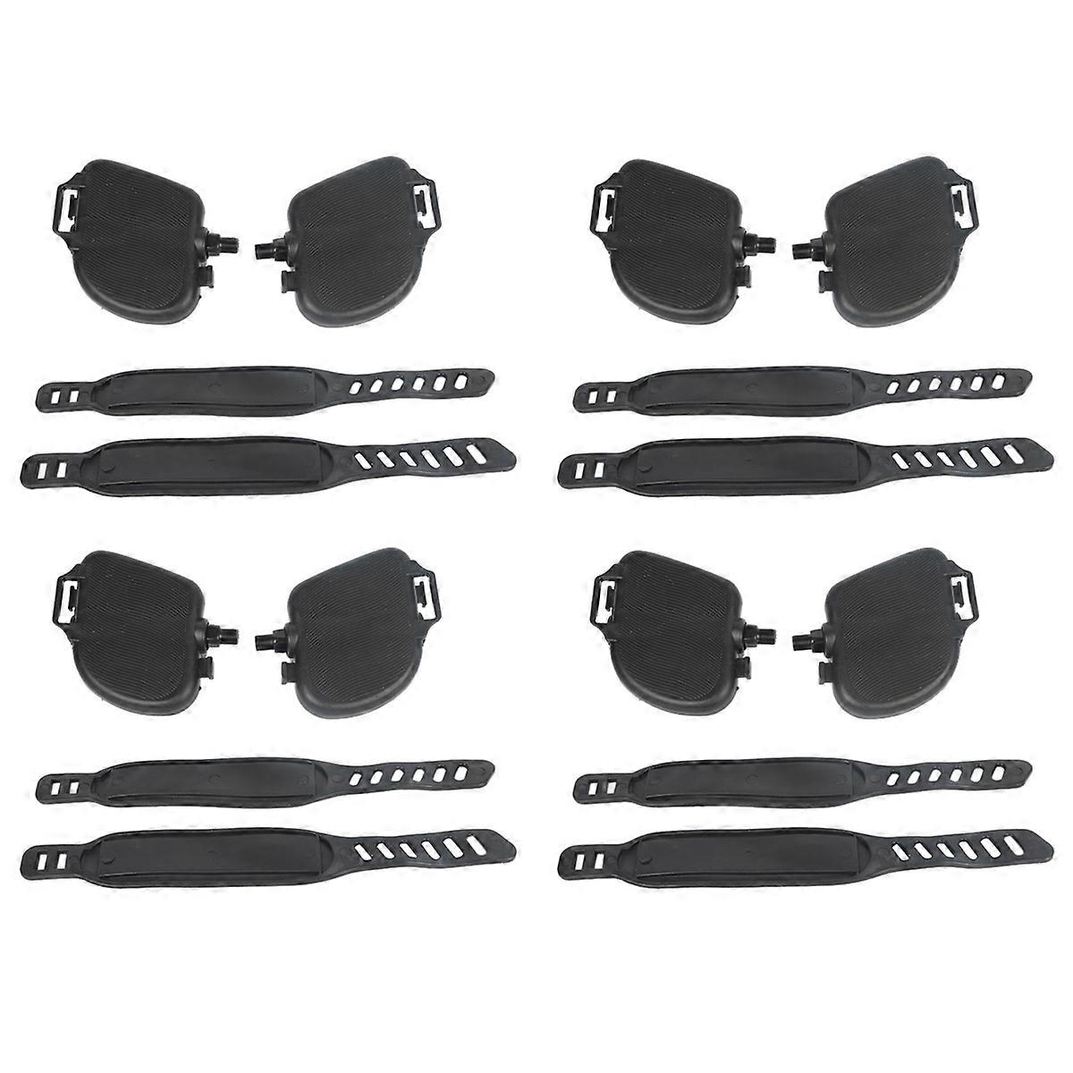 1Pair Exercise Bike Pedal Widened Bicycle Pedal With Pedal Straps