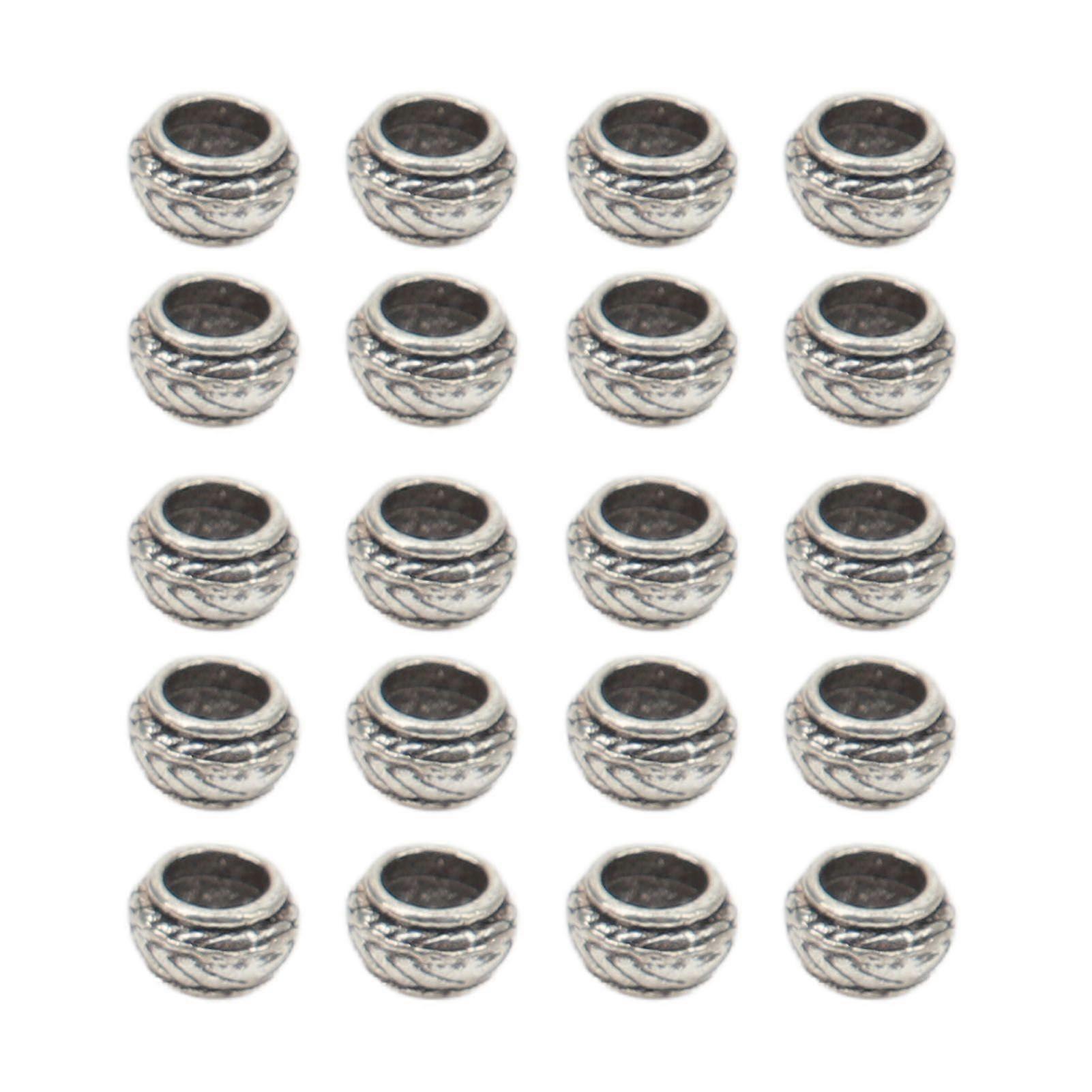 2025 Latest Model 20 Pcs Dreadlocks Beads Alloy Stylish Hair Braiding Tube Bea...