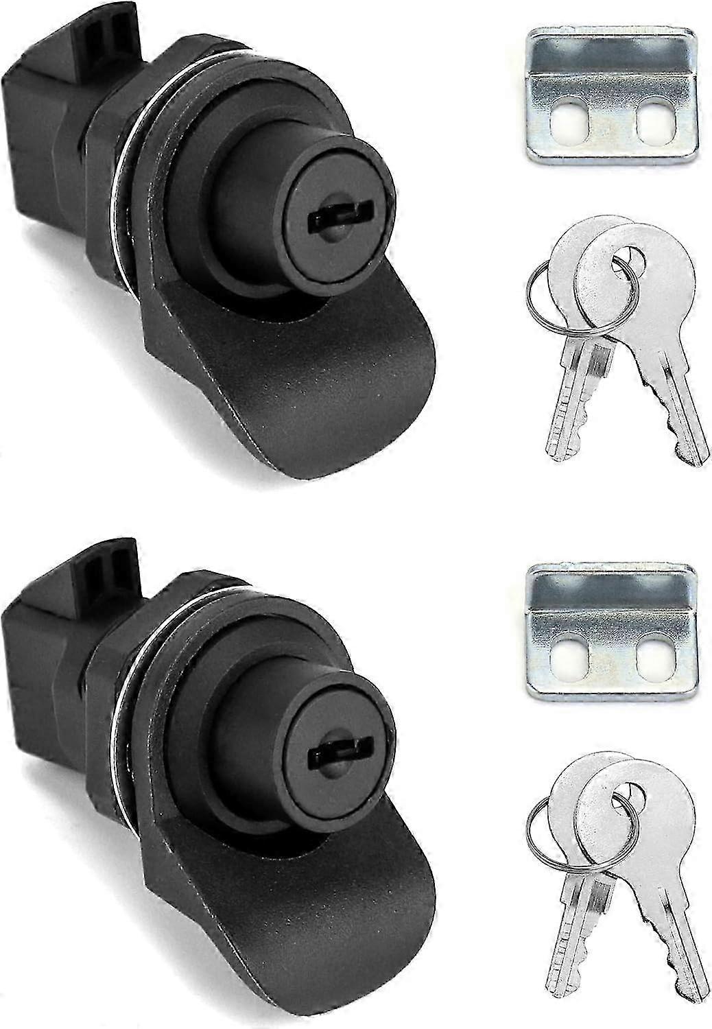 2 Pack Plastic Push Button Latch Suitable for Boat Glove Box Locks and Motorcycle Glove Box Locks