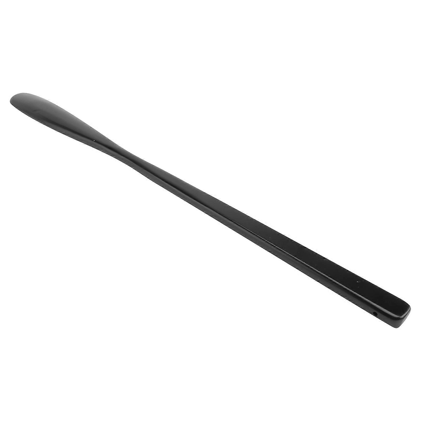 Portable Shoehorn Stick for Shoes Use with Long Handle and Smooth Surface Black Plastic