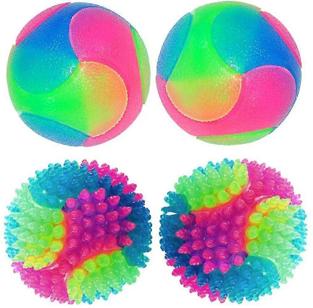 Interactive LED Glitter Dog Chew Toy Balls