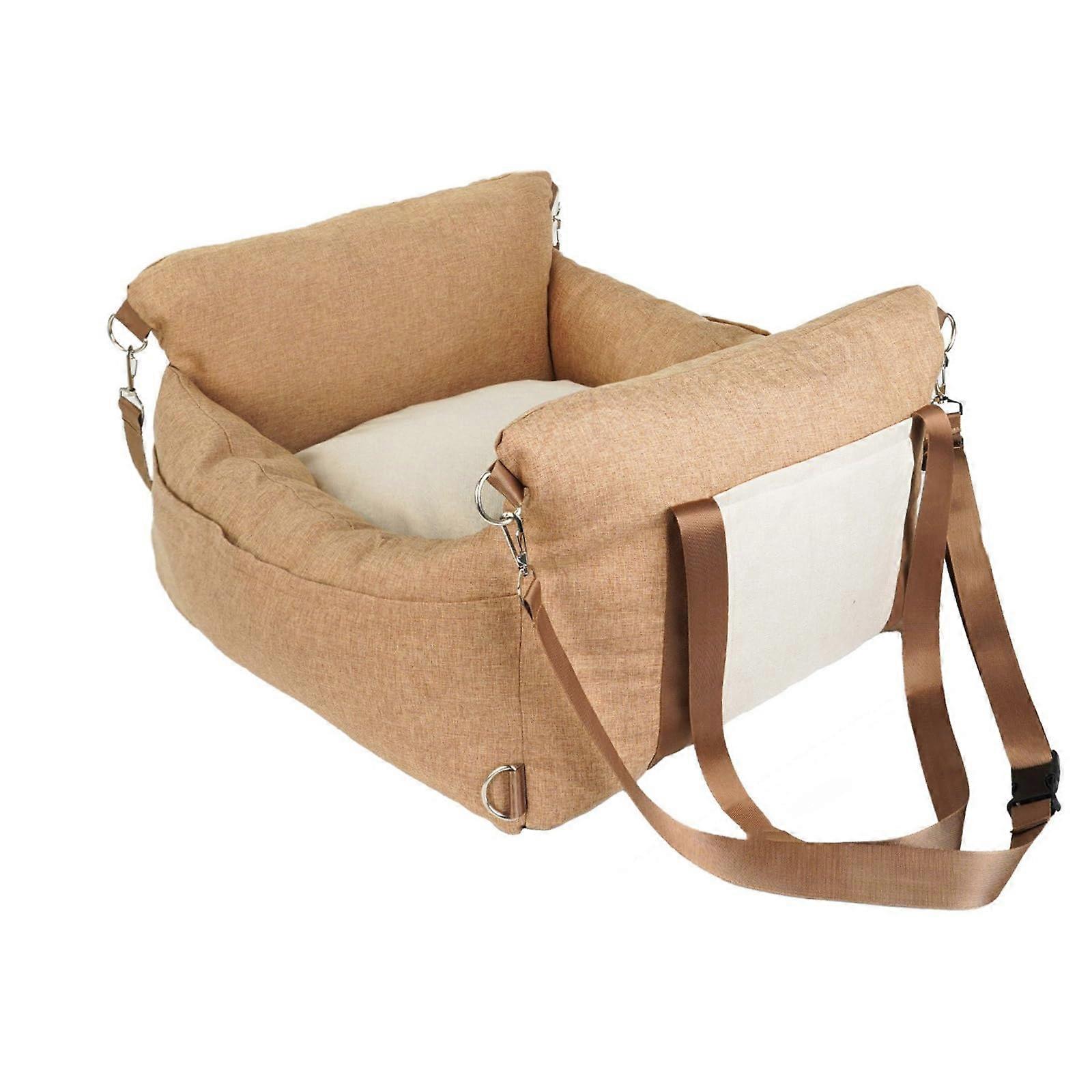 Cat And Dog Travel Basket, Soft And Durable Pet Carrier, Safety Brown Color, Small Size for Cats and Dogs