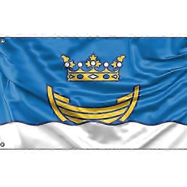 Helsinki Flag, Unique Design, Available in 3x5 Ft / 90x150 cm and 4x6 Ft / 120x180 cm Sizes