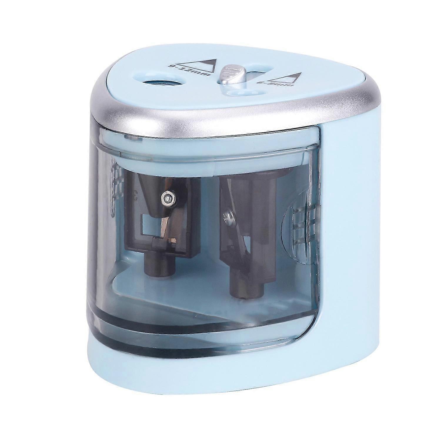 Multi-functional Automatic Electric Pencil Sharpener Battery Operated with 2 Holes(6-8mm / 9-12mm) f