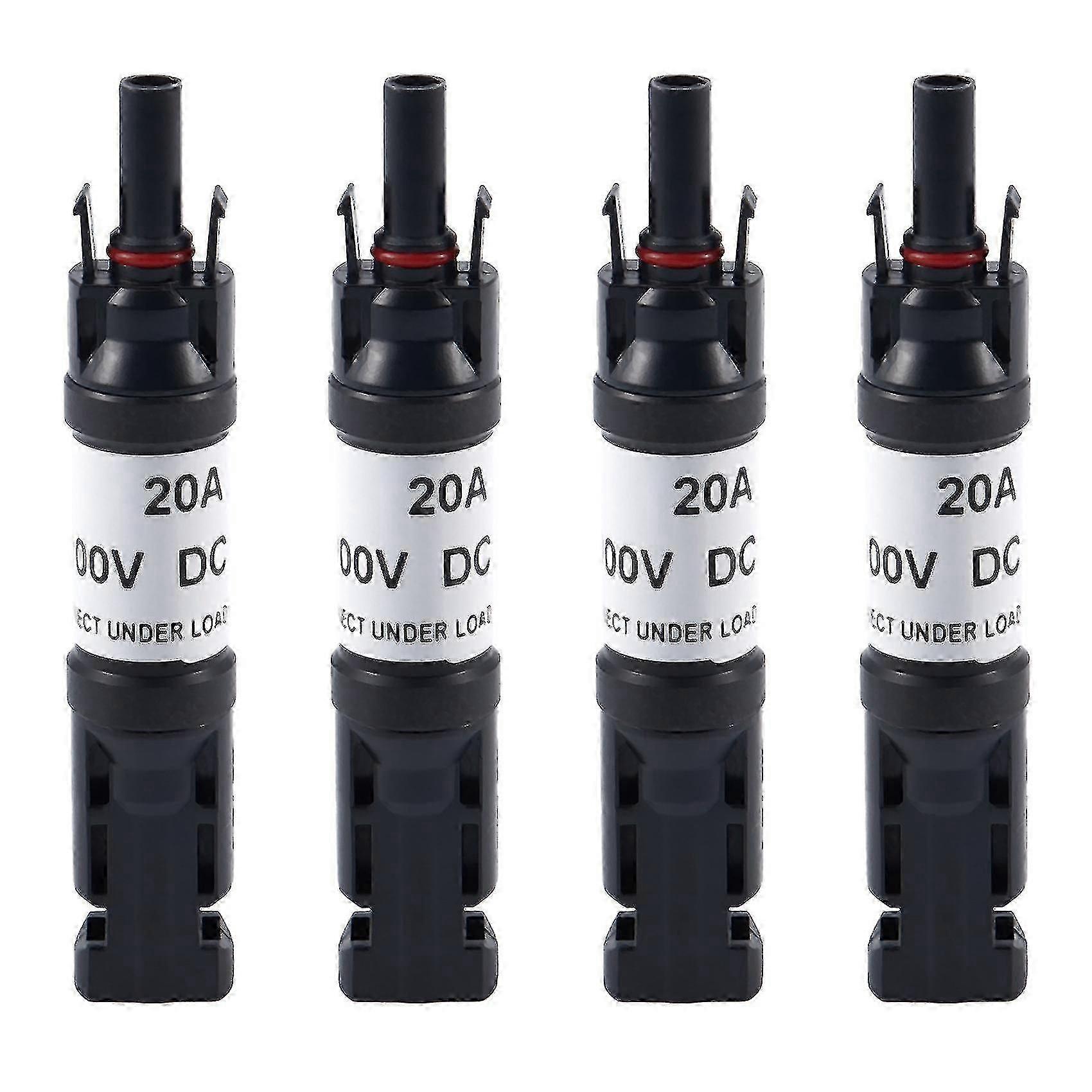 4x 20a In-line Diode Connector IP67 Solar Panel Cable Connectors