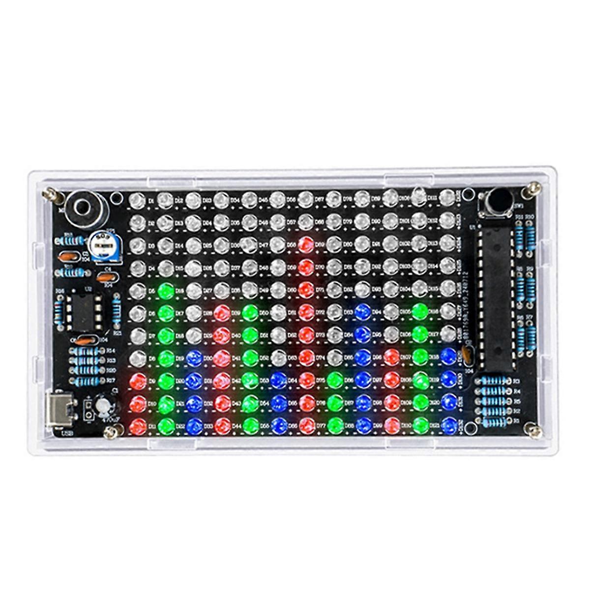 DIY Sound Control LED Music Spectrum Rhythm Light Kits Audio Frequency Display PCB Soldering Project