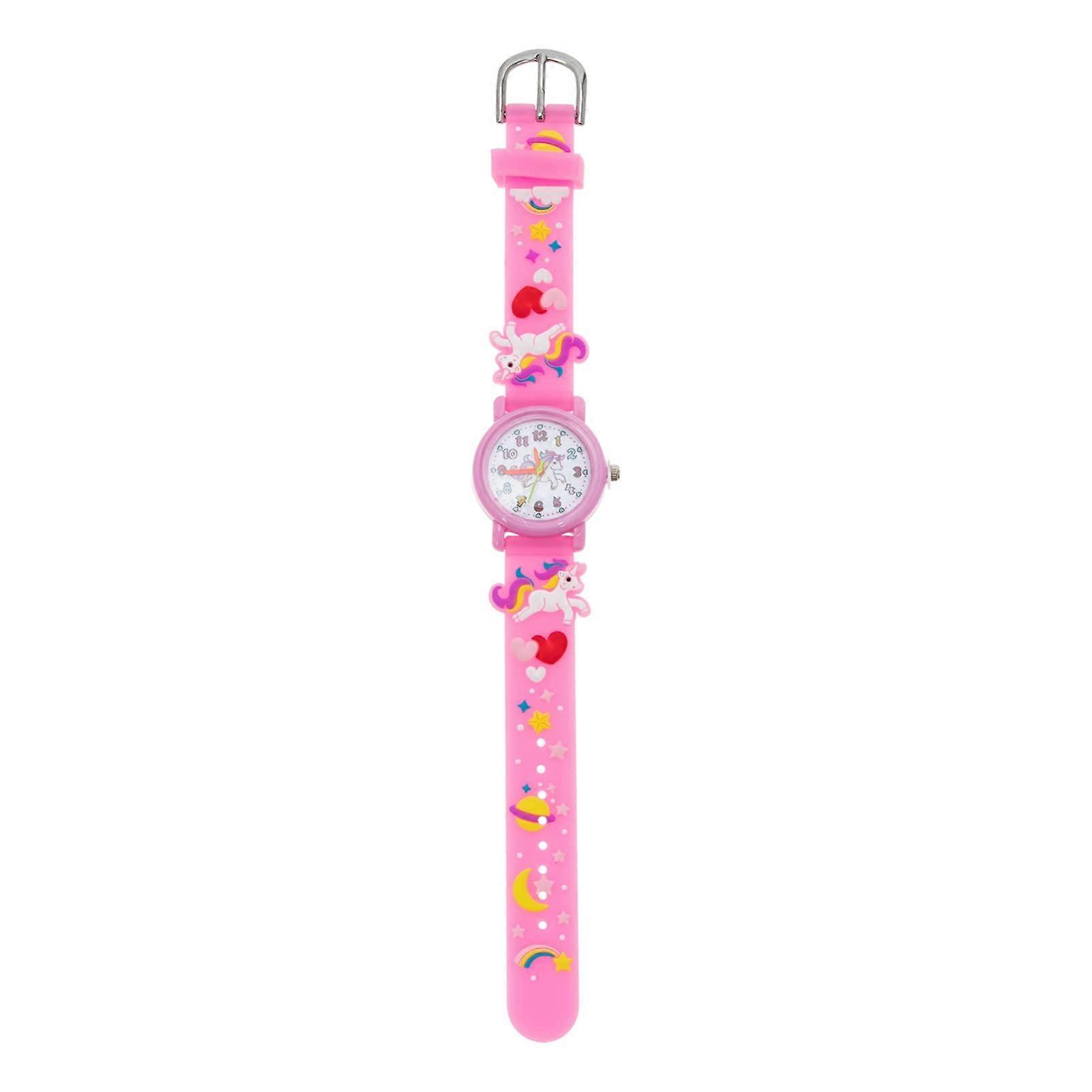 Kids Cartoon Wrist Watch with Colorful Learning Dial for Boys, Creative Analog Timepiece