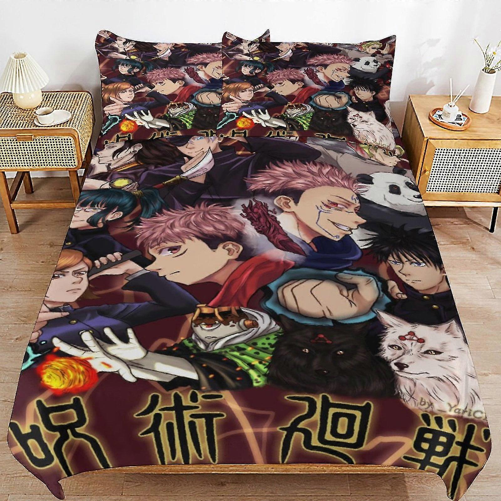 Conjunto de Edredom Leve de 3 Peças com Design Impresso em 3D, Inclui Capa de Edredom e 2 Fronhas para Crianças