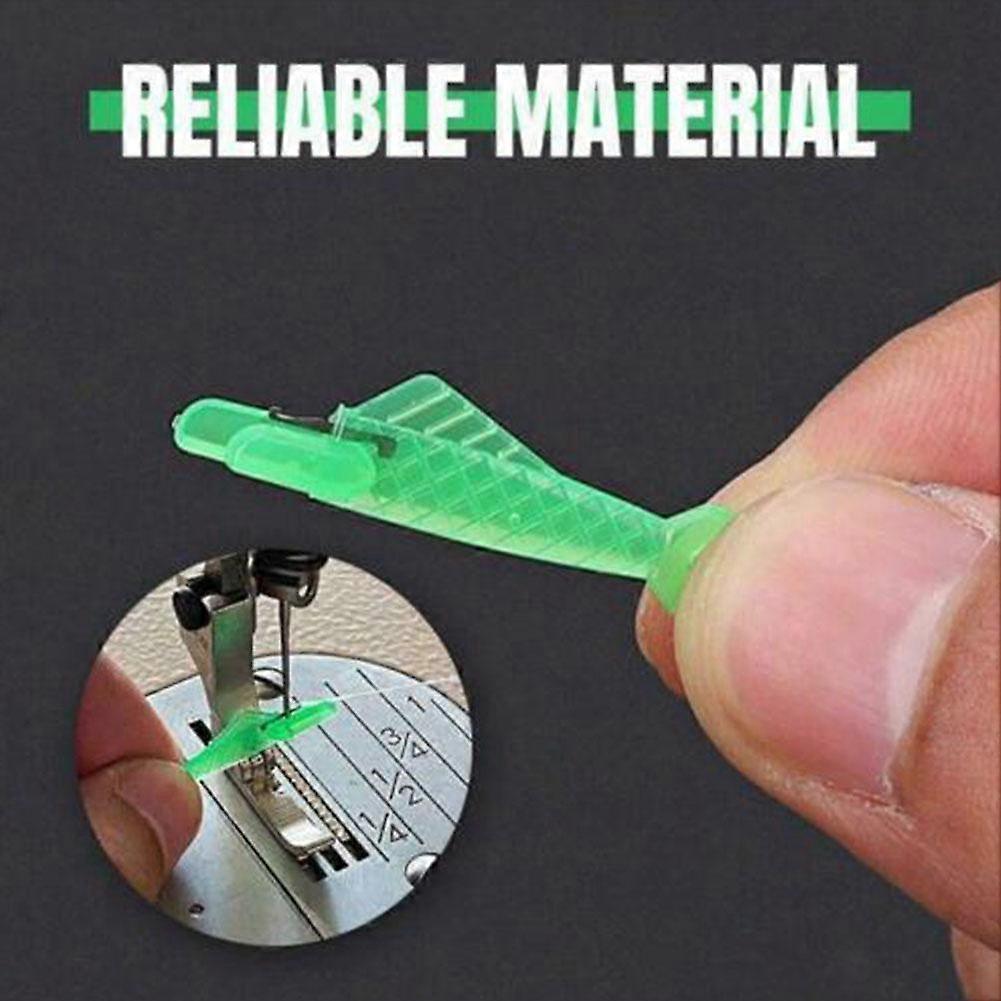 Green 1 piece (A)$Sewing machine quick threader small fish needle threader