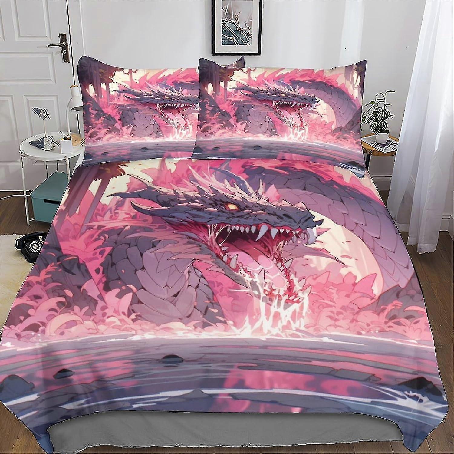 Conjunto de capa de edredom 3D Strange Shapes - Conjunto de capa de edredom para crianças com fecho de zíper - conjunto de 3 peças