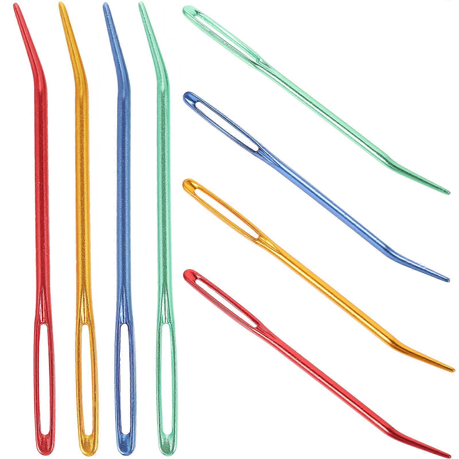 8pcs Large Eye Blunt Needles for Crocheting, Durable & Wear Resistant Darning Needles for Sewing, Knitting and Craft Projects, Easy Threading &