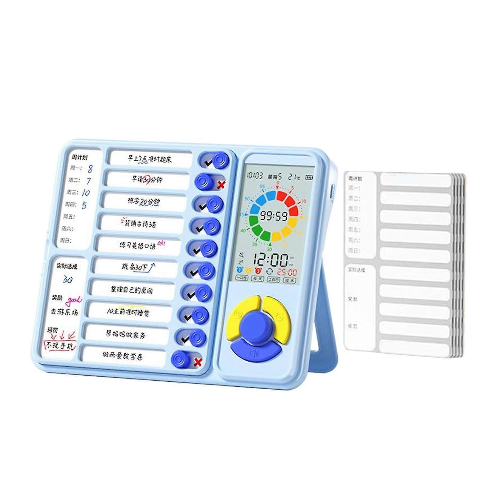 Visual Timer for Kids and Adults, Timer with Planning Card, Task, Quiet, Home Classroom