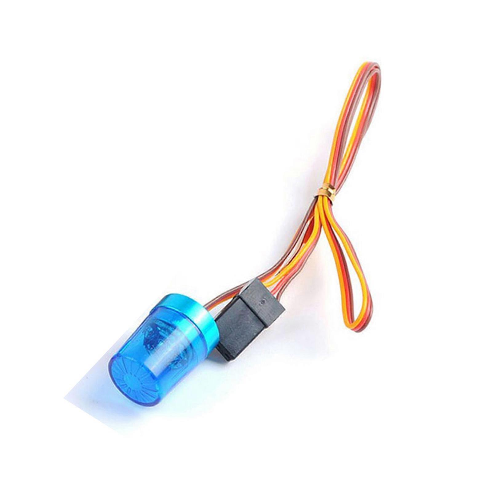 Model Car Police Lights Round Rotating Lights Multifunctional LED Lights Flash/Rotating Lights for 1:14 Tamiya RC Tractor (Blue)