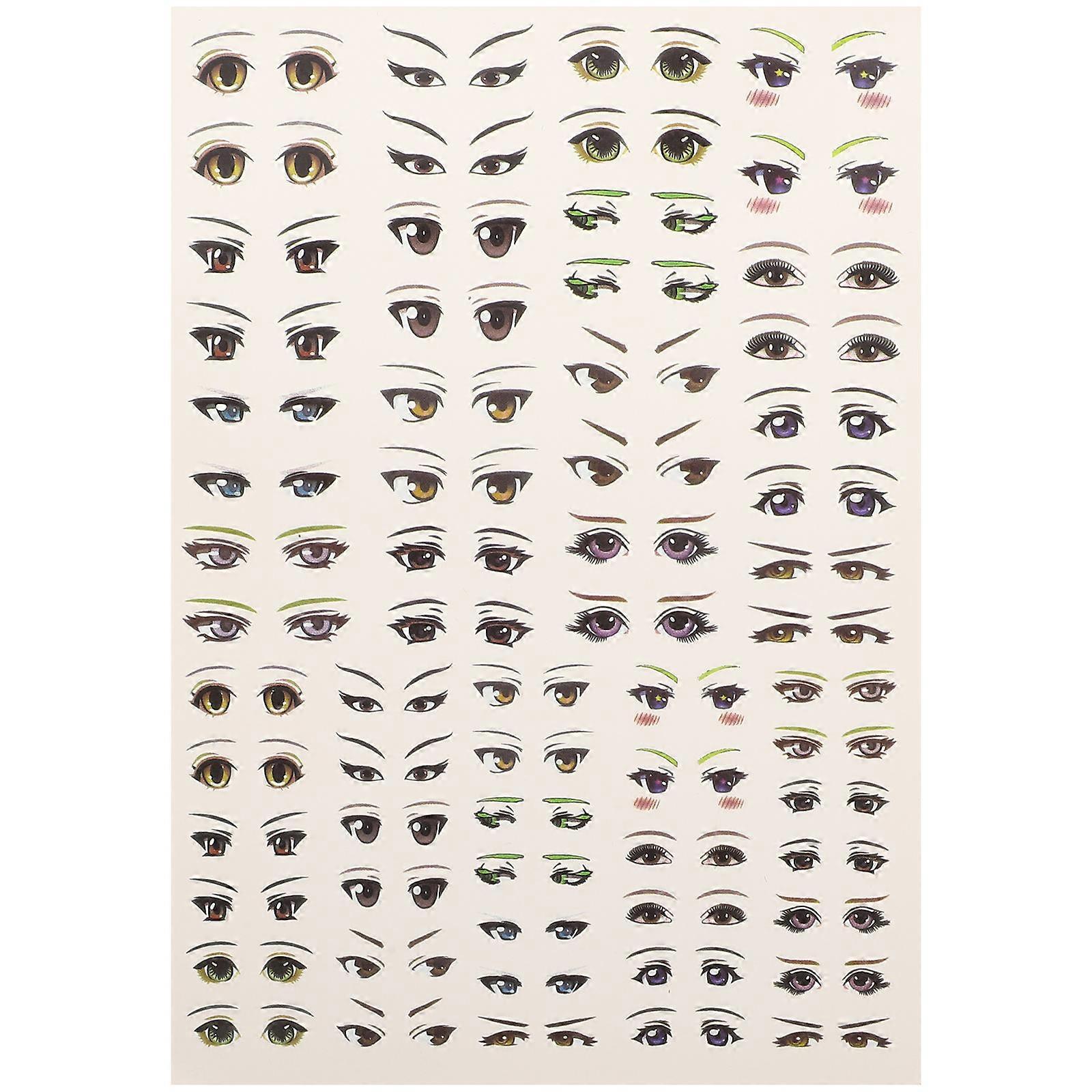 Cartoon Animation Eye Stickers for Clay Crafts Self Adhesive Decals for DIY Art Projects and Creative Crafting Supplies