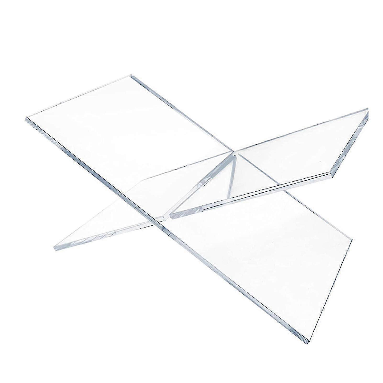 Acrylic Transparent Book Stand X-shaped Structure Book Stand For Textbook Cookbook Magazine Recipe