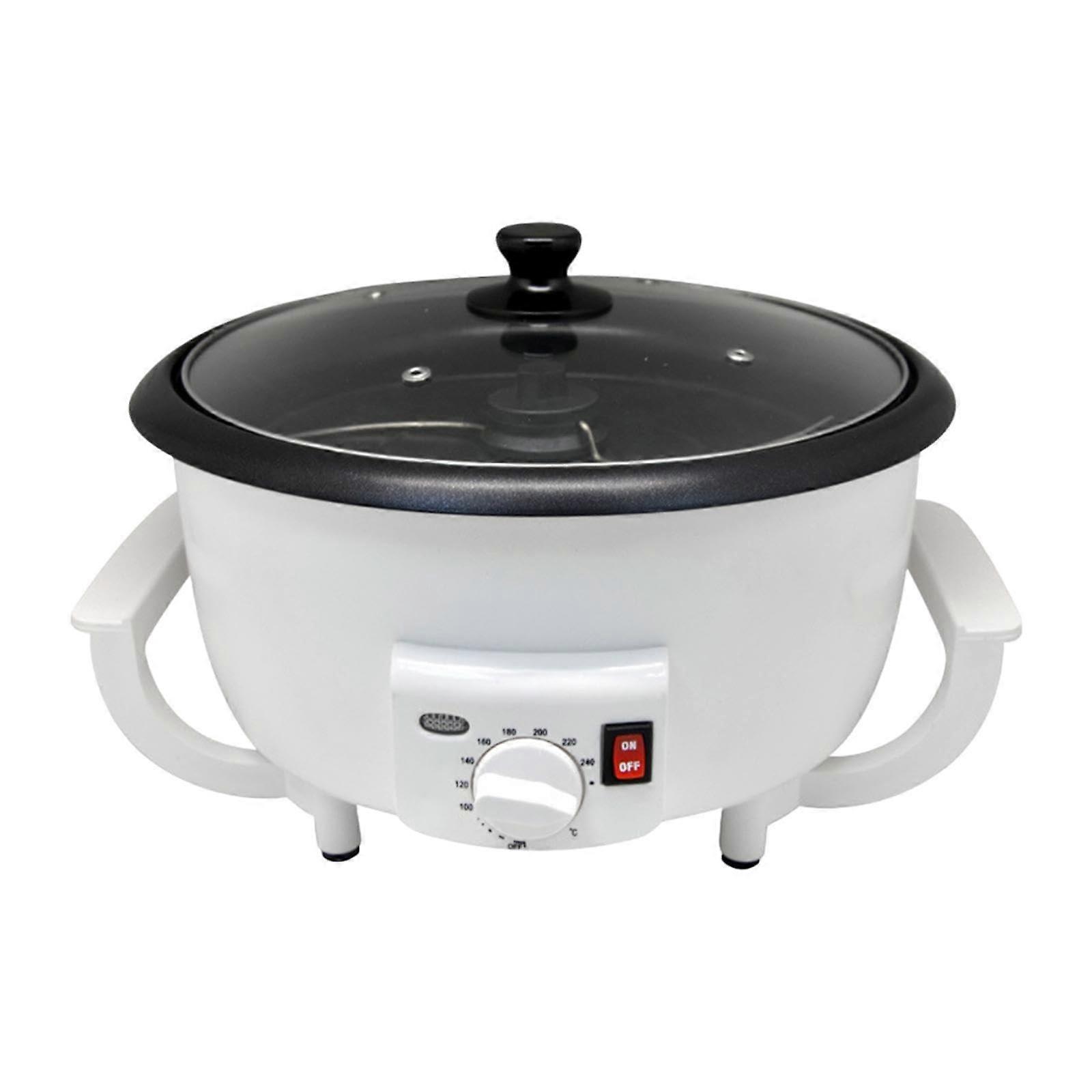 Electric Coffee Bean Roaster Electric Coffee Roaster Machine 220 V NonStick 0240 °C Temperature Setting for Peanut Popcorn, No Timer Without Timer