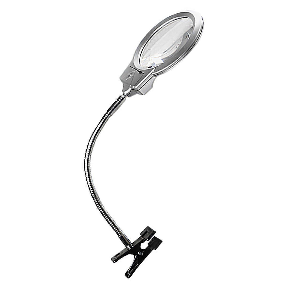 1 x Magnifying Desk Lamp, Magnifying Table Lamp, Hand Magnifying Mirror, Magnifying Work Light, Lens Made of Acrylic, Clipon Reading Light