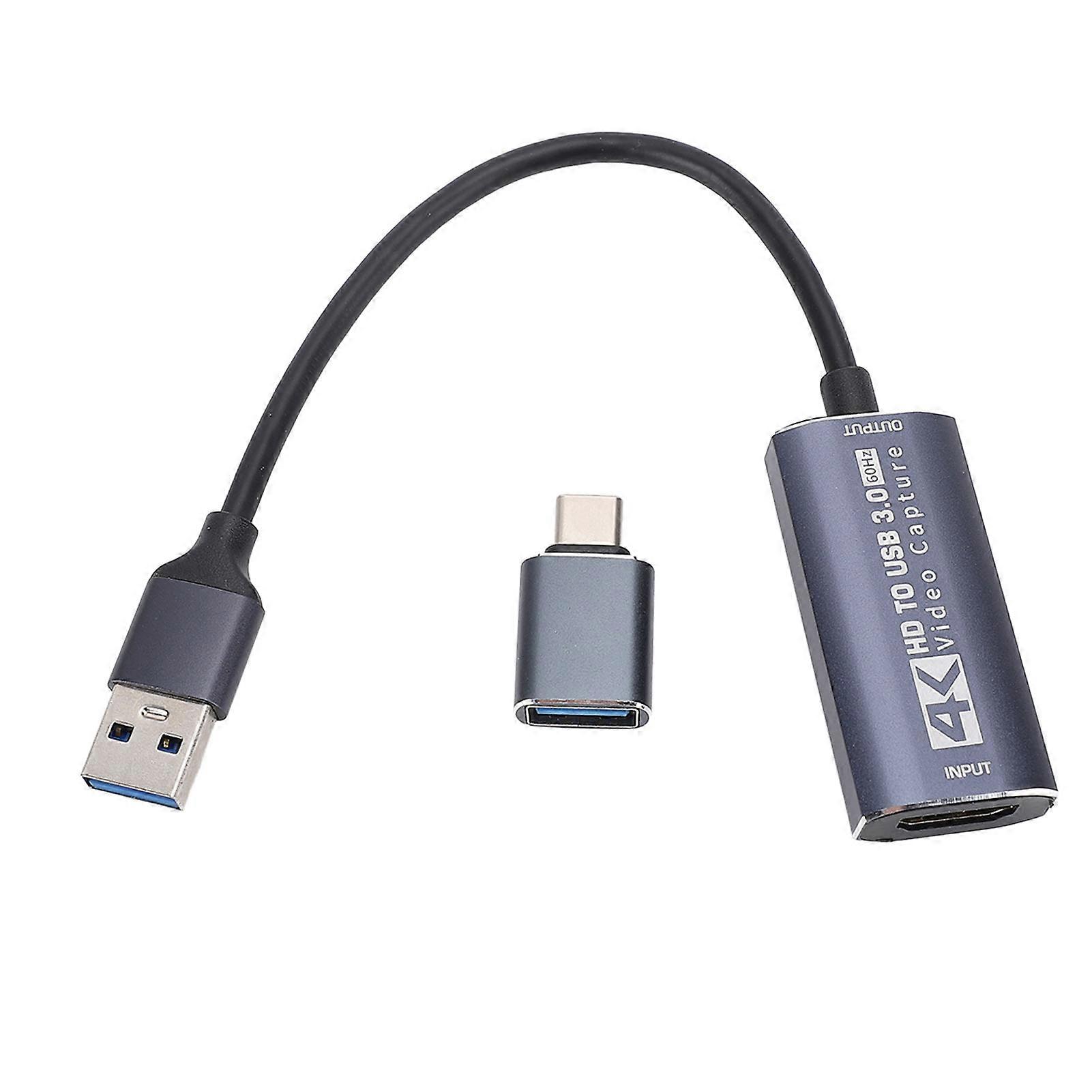 USB 3.0 Video Capture Card - 1080P HD, USB-C Adapter for Gaming, Streaming & Recording