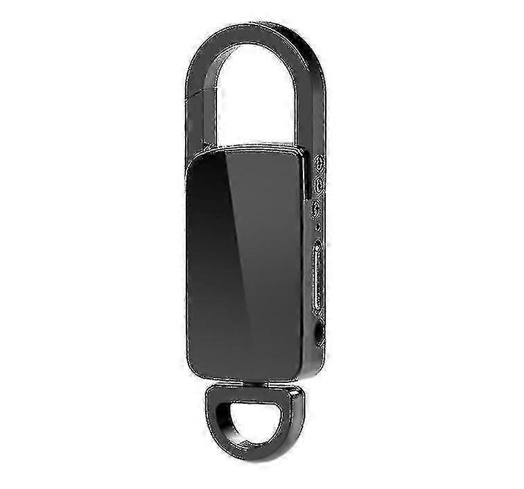 4 GB digital nøgleringoptager, minioptager til foredrag og møder (sort) --